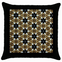 Faux Animal Print Pattern Black Throw Pillow Case by GardenOfOphir