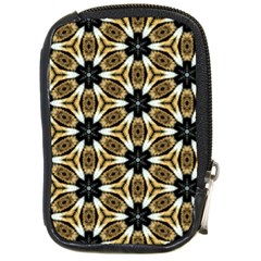 Faux Animal Print Pattern Compact Camera Leather Case