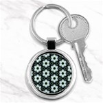 Faux Animal Print Pattern Key Chain (Round) Front