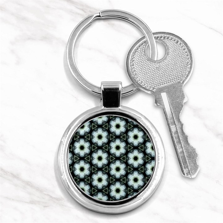 Faux Animal Print Pattern Key Chain (Round)