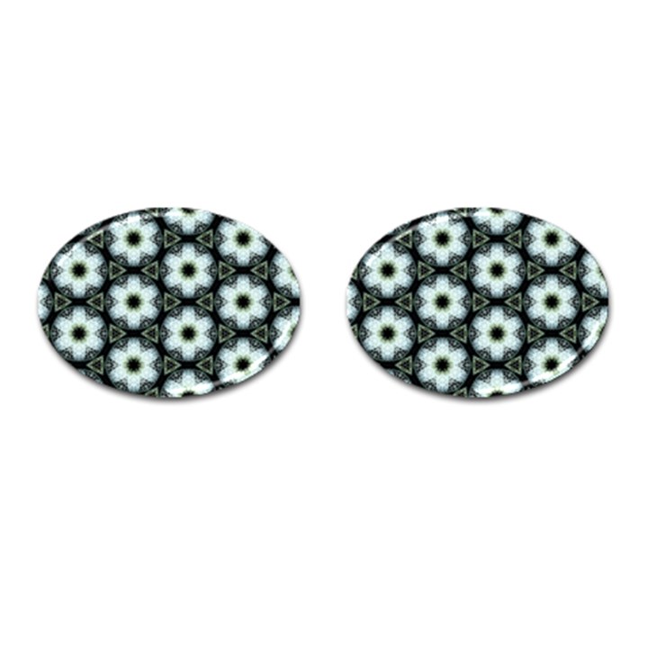 Faux Animal Print Pattern Cufflinks (Oval)