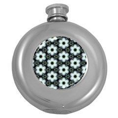 Faux Animal Print Pattern Hip Flask (round)