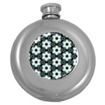 Faux Animal Print Pattern Hip Flask (Round) Front