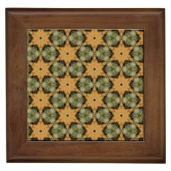 Faux Animal Print Pattern Framed Ceramic Tile by GardenOfOphir