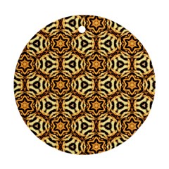 Faux Animal Print Pattern Round Ornament by GardenOfOphir