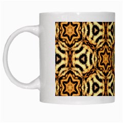 Faux Animal Print Pattern White Coffee Mug by GardenOfOphir