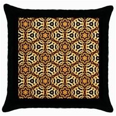 Faux Animal Print Pattern Black Throw Pillow Case by GardenOfOphir