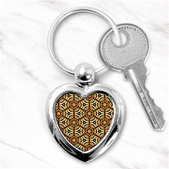 Faux Animal Print Pattern Key Chain (heart)