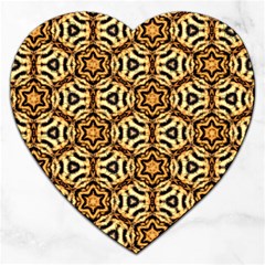 Faux Animal Print Pattern Jigsaw Puzzle (heart) by GardenOfOphir