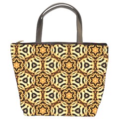 Faux Animal Print Pattern Bucket Handbag