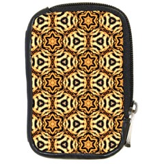 Faux Animal Print Pattern Compact Camera Leather Case