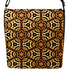 Faux Animal Print Pattern Flap Closure Messenger Bag (small)