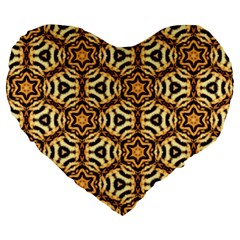 Faux Animal Print Pattern 19  Premium Flano Heart Shape Cushion