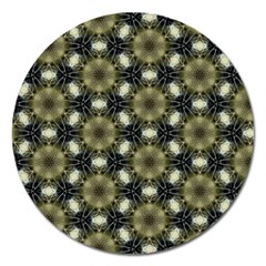 Faux Animal Print Pattern Magnet 5  (round)