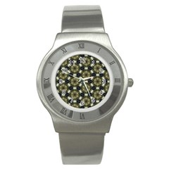 Faux Animal Print Pattern Stainless Steel Watch (slim) by GardenOfOphir