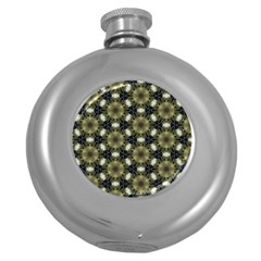 Faux Animal Print Pattern Hip Flask (round)