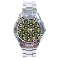 Faux Animal Print Pattern Stainless Steel Watch by GardenOfOphir