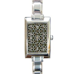 Faux Animal Print Pattern Rectangular Italian Charm Watch