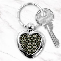 Faux Animal Print Pattern Key Chain (heart)