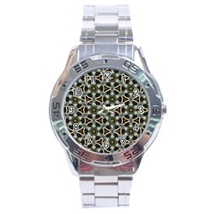 Faux Animal Print Pattern Stainless Steel Watch by GardenOfOphir