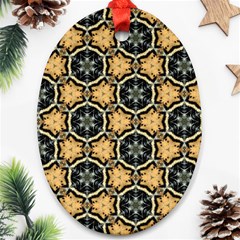 Faux Animal Print Pattern Oval Ornament