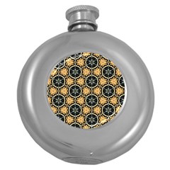 Faux Animal Print Pattern Hip Flask (round)