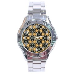 Faux Animal Print Pattern Stainless Steel Watch by GardenOfOphir