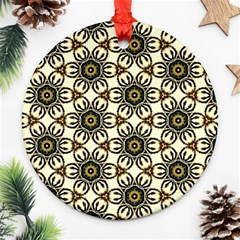 Faux Animal Print Pattern Round Ornament by GardenOfOphir