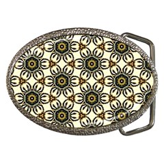 Faux Animal Print Pattern Belt Buckle (oval) by GardenOfOphir