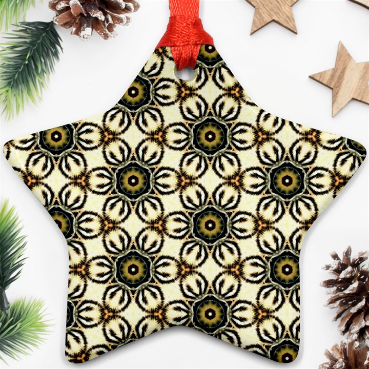 Faux Animal Print Pattern Star Ornament (Two Sides)