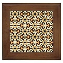 Faux Animal Print Pattern Framed Ceramic Tile by GardenOfOphir