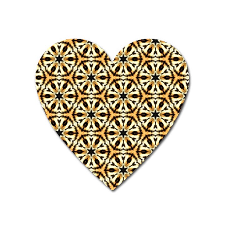 Faux Animal Print Pattern Magnet (Heart)