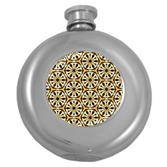 Faux Animal Print Pattern Hip Flask (round)