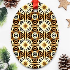 Faux Animal Print Pattern Oval Ornament