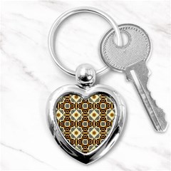 Faux Animal Print Pattern Key Chain (heart)