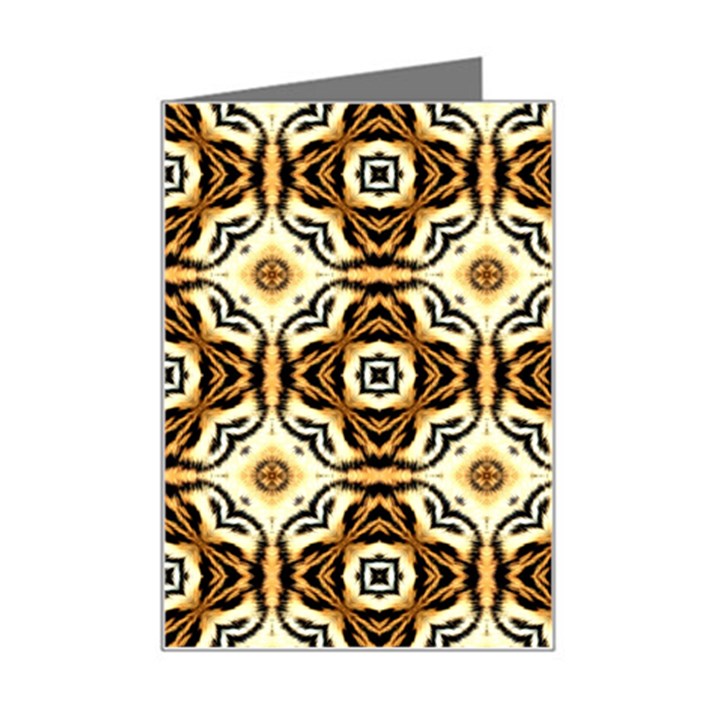 Faux Animal Print Pattern Mini Greeting Card