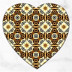 Faux Animal Print Pattern Jigsaw Puzzle (heart) by GardenOfOphir