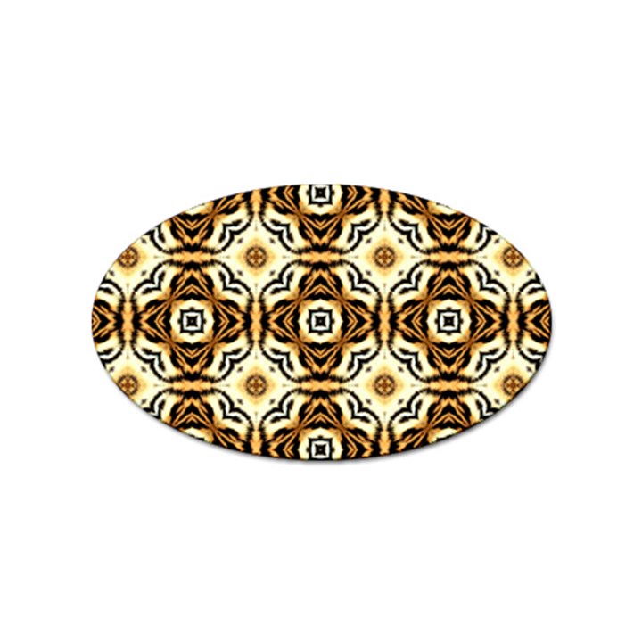 Faux Animal Print Pattern Sticker (Oval)