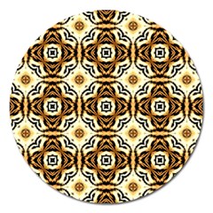 Faux Animal Print Pattern Magnet 5  (round) by GardenOfOphir