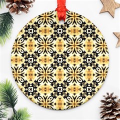 Faux Animal Print Pattern Round Ornament