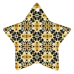 Faux Animal Print Pattern Star Ornament (two Sides) by GardenOfOphir