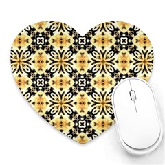 Faux Animal Print Pattern Mouse Pad (heart) by GardenOfOphir