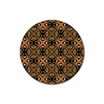 Faux Animal Print Pattern Drink Coaster (Round) Front