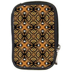 Faux Animal Print Pattern Compact Camera Leather Case