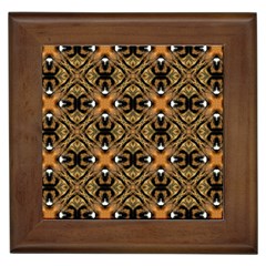 Faux Animal Print Pattern Framed Ceramic Tile by GardenOfOphir