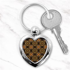 Faux Animal Print Pattern Key Chain (heart) by GardenOfOphir