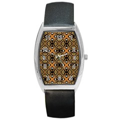 Faux Animal Print Pattern Tonneau Leather Watch