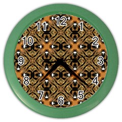 Faux Animal Print Pattern Wall Clock (color) by GardenOfOphir