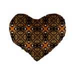 Faux Animal Print Pattern 16  Premium Heart Shape Cushion  Back