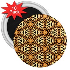 Faux Animal Print Pattern 3  Button Magnet (10 Pack)